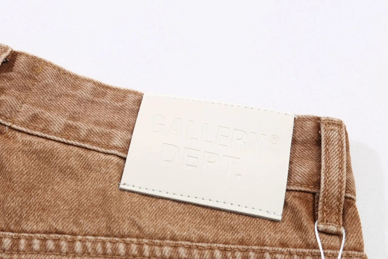657#Gallery Dept new basic style brown washed small straight leg jeans American high street casual trousers washed brown S～XL P220